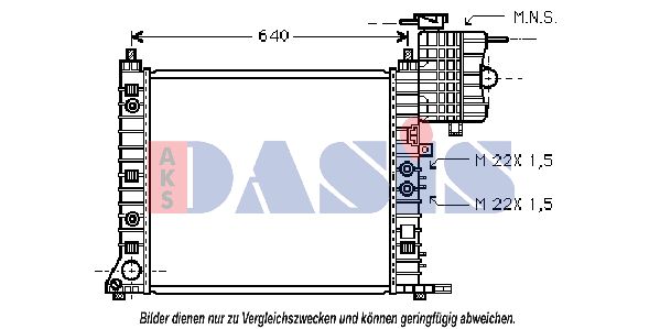 AKS DASIS Radiators, Motora dzesēšanas sistēma 134920N